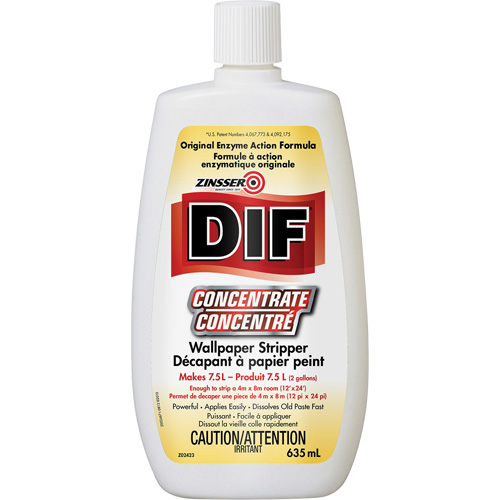 D&eacute;capant &agrave; papier peint en liquide concentr&eacute; Zinsser DIF, 635 ml, Bouteille Cintas