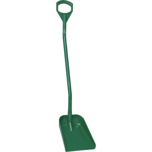 Ergonomic Small Blade Shovel, 50" Length, Plastic, Green Cintas