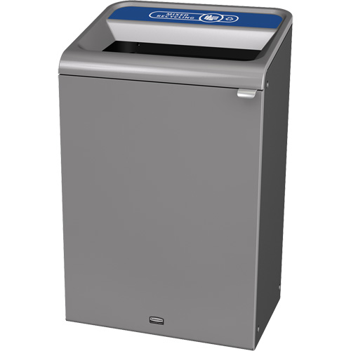Conteneur pour d&eacute;chets de recyclage m&eacute;lang&eacute;s Configure, Vrac/Bord de rue/De bureau, Acier, 33 gal. US Cintas