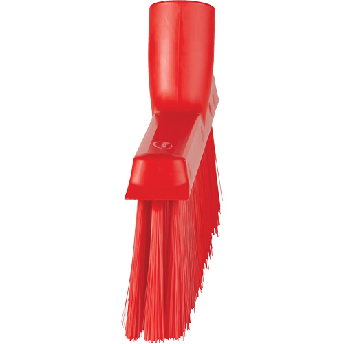 Dustpan Broom with Angled Thread, Medium Bristles, 10", Polyester, Red Cintas
