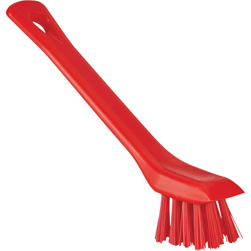 Brosse avec rebord grattoir, Soies Ferme, Longueur de 6", Rouge Cintas