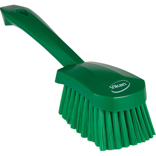 Short-Handled Washing Brush, Soft Bristles, 10-1/2" Long, Green Cintas