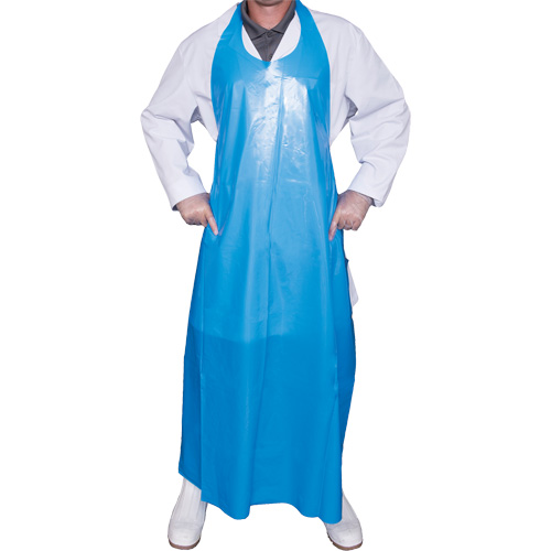 Top Dog 6 Mil. Apron, Polyurethane, 45" L x Blue Cintas
