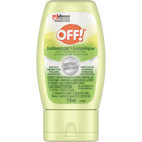 R&eacute;pulsif &agrave; insectes Botanicals Off!, Sans DEET, Lotion, 118 g Cintas