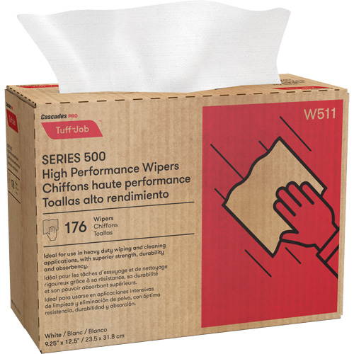 Essuie-tout Spunlace haute performance Pro Tuff-Job, Tout usage, 12-1/2" lo x 9-1/4" la Cintas