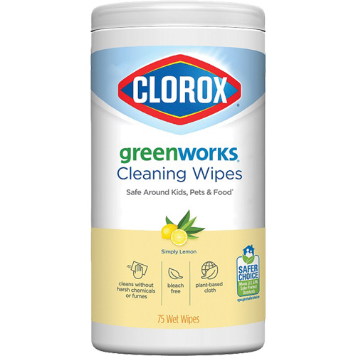 GreenWorks Cleaning Wipes, 75 Wipes Cintas
