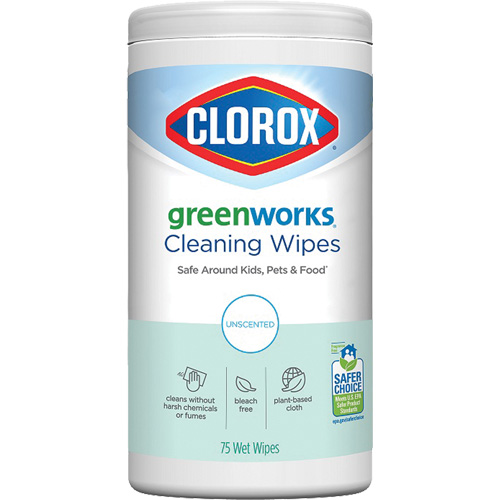 GreenWorks Cleaning Wipes, 75 Wipes Cintas