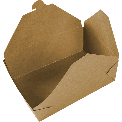 Contenants pour aliments &agrave; emporter Kraft, Ondul&eacute;, Rectangulaire Cintas