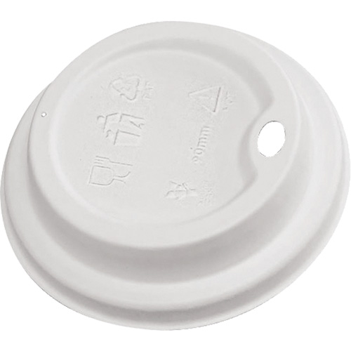 Couvercles &agrave; boire en d&ocirc;me blanc compostables Cintas