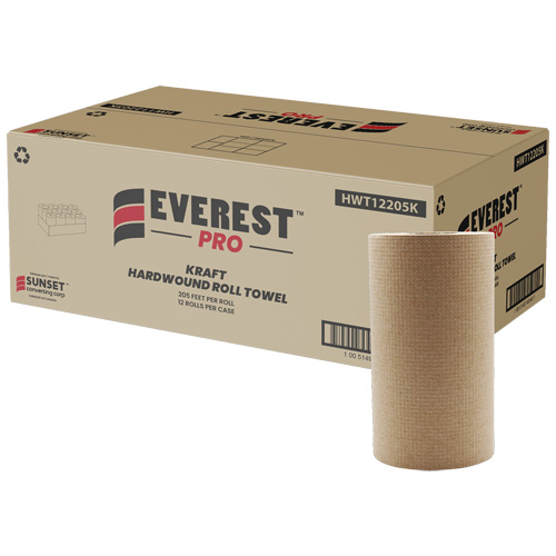 Kraft Hardwound Roll Towels, 1 Ply, Centre Pull, 205' L Cintas