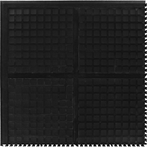 Tuile de centre modulaire Hog Heaven III Comfort, Ondul&eacute;, 3' x 3' x 3/4", Noir, Nitrile Cintas