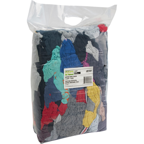 Chiffons fabriqu&eacute;s &agrave; partir de mat&eacute;riaux recycl&eacute;s, Coton, M&eacute;lange de couleurs, 10 lb Cintas
