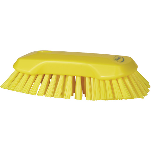 Brosse &agrave; main, Soies Tr&egrave;s ferme, Longueur de 9-1/10", Jaune Cintas