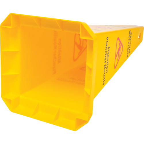 Wet Floor Safety Cone, Bilingual with Pictogram Cintas