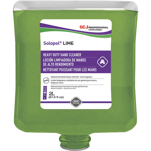 Savon de puissance moyenne pour les mains Solopol, Pierre ponce, 2 L, Cartouche en plastique, Lime Cintas