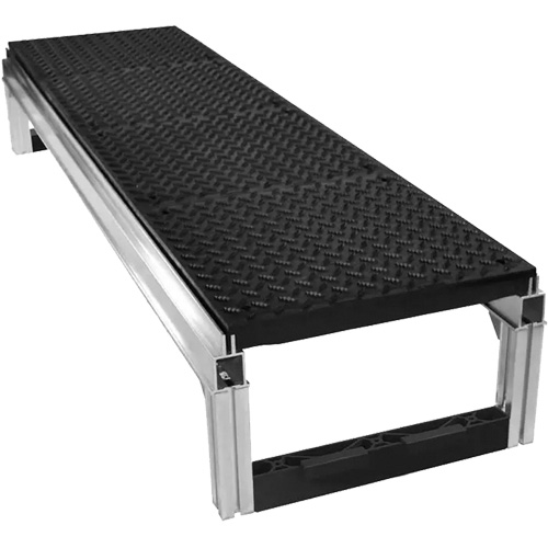 FOUNDATION Diamond-Plate Traction Modular Aluminum Work Platform Kit, 18" W x 72" D, 400 lbs. Capacity, All-Welded Cintas