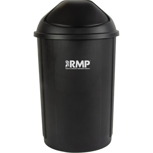 Half-Round Garbage Bin with Lid, Polyethylene, 21 US gal. Cintas
