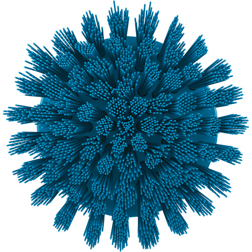HyDrive Round Drill Brush, Extra Stiff Bristles, 3-1/10" Long, Blue Cintas