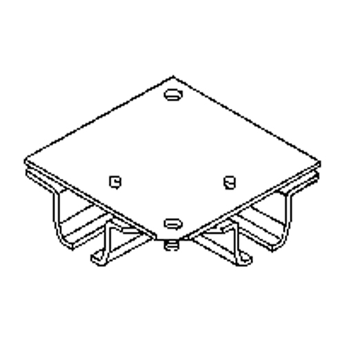 Ceiling Mount Curtain Partition 90° Corner Connector Cintas