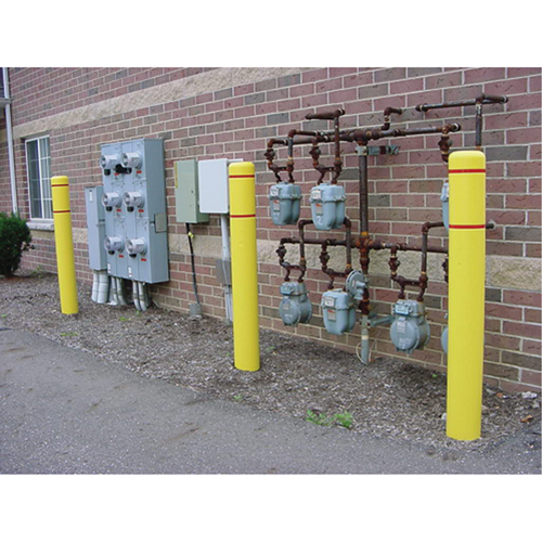 Polyethylene Bollard Covers, 6-5/8" Dia. x 72" L, Yellow Cintas