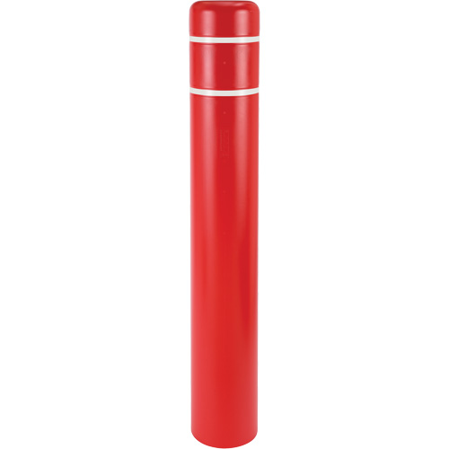 Polyethylene Bollard Covers, 4-1/2" Dia. x 52" L, Red Cintas