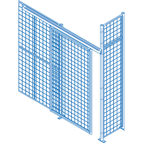 Composantes pour partitions & cloisons grillag&eacute;es - Portes coulissantes, 4' la x 8' h Cintas