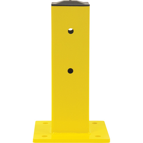 Poteau pour barri&egrave;re de s&eacute;curit&eacute;, Acier, 5" lo x 17" h, Jaune s&eacute;curit&eacute; OSHA Cintas