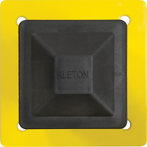 Poteau pour barri&egrave;re de s&eacute;curit&eacute;, Acier, 5" lo x 17" h, Jaune s&eacute;curit&eacute; OSHA Cintas