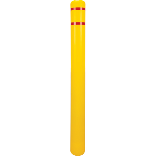 Polyethylene Bollard Cover, 4-1/2" Dia. x 52" L, Red/Yellow Cintas