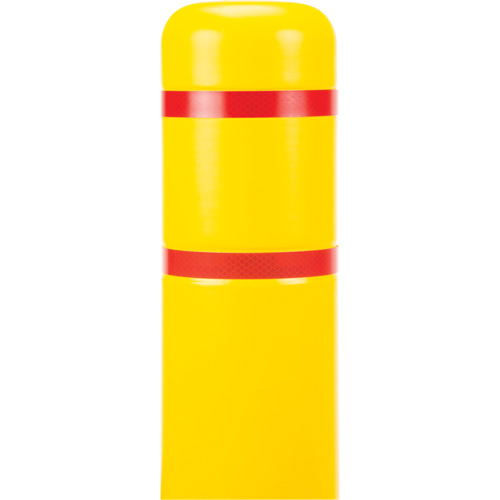 Polyethylene Bollard Cover, 4-1/2" Dia. x 52" L, Red/Yellow Cintas