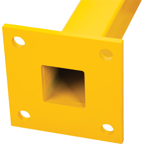 Poteau de coin pour garde-corps l&eacute;gers, Acier, 42" h, Jaune s&eacute;curit&eacute; OSHA Cintas