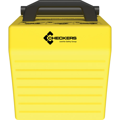 Checkers Safety Heavy-Duty Ultra Class Mining Wheel Chock, HDPE, Yellow, 14-1/2" W x 17-1/2" D x 16" H Cintas