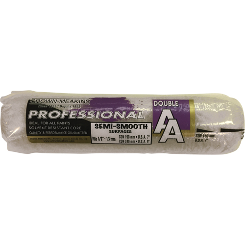 Professional AA Synthetic Paint Roller Cover, 13 mm (1/2") Nap, 240 mm (9-1/2") L Cintas