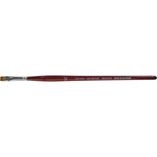 Pinceau plat pour artiste, Largeur de la brosse de 1/4", Synth&eacute;tique, Manche &agrave; Bois Cintas