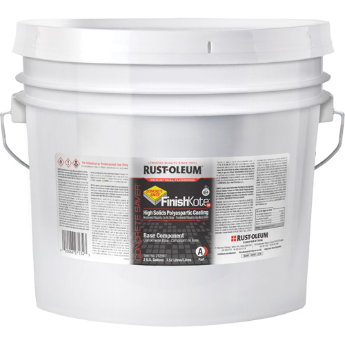 Concrete Saver&reg; FinishKote 80 High Solids Polyaspartic Floor Coating Part A, Pail, Clear/Tint Base Cintas