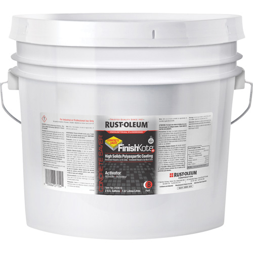 Concrete Saver&reg; FinishKote 80 High Solids Polyaspartic Floor Coating Part B, Pail, Clear/Tint Base Cintas