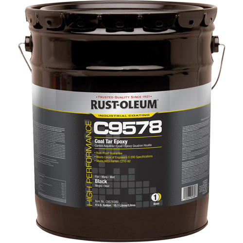 &eacute;poxy &agrave; base de goudron de houille et &agrave; haute teneur en solides du syst&egrave;me C9578, 4 gal., Seau Cintas