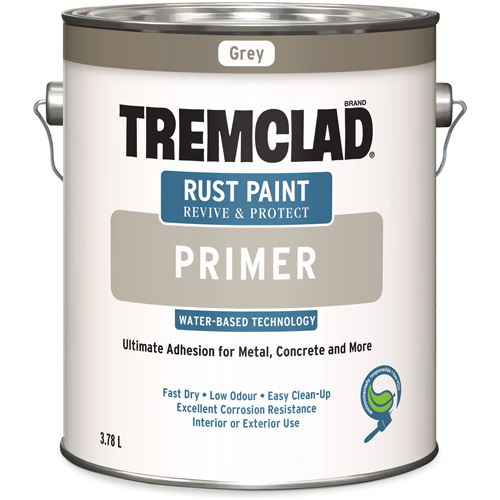 Tremclad&reg; Water-Based Rust Paint Primer, 3.78 L, Gallon, Grey Cintas