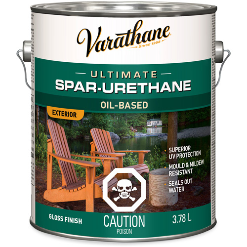 Varathane&reg; Diamond Outdoor Wood Finish, 3.78 L, Clear, Gloss Cintas