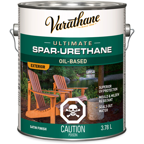 Varathane&reg; Diamond Outdoor Wood Finish, 3.78 L, Clear, Satin Cintas