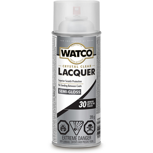 Watco&reg; Lacquer Wood Finish, 319 g, Clear, Semi-Gloss Cintas