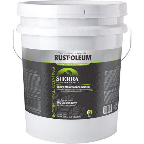Sierra Performance S40 Floor Coating Base Component, 5 gal., Water-Based, High-Gloss, Grey Cintas