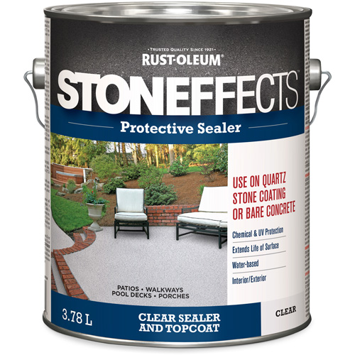 Produit d'&eacute;tanch&eacute;ifi&eacute; protecteur pour b&eacute;ton Stoneffects, 3,78 L, &agrave; l'eau, Transparent, Transparent Cintas