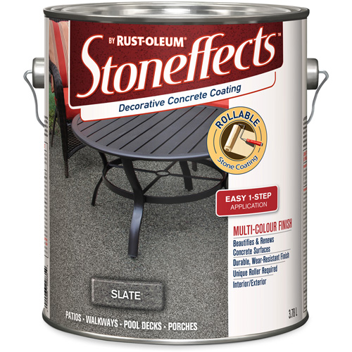 Rev&ecirc;tement de b&eacute;ton d&eacute;coratif Stoneffects, 3,4 L, &agrave; solvants, Textur&eacute;, Gris Cintas