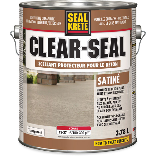 Produit d&eacute;tanch&eacute;it&eacute; protecteur Seal-Krete, 3,78 L, &agrave; l'ur&eacute;thane, Satin, Transparent Cintas