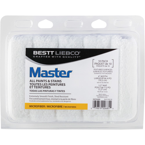 Master Microfiber Roller Cover, 13 mm (1/2") Nap, 101.6 mm (4") L Cintas