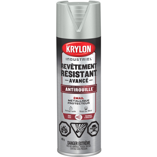Peinture Tough Coat avec technologie Rust Barrier, Aluminium, M&eacute;tallique, 425 g, Canette a&eacute;rosol Cintas