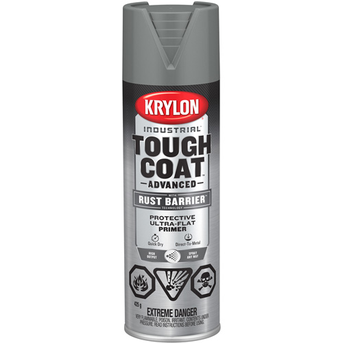 Peinture Tough Coat avec technologie Rust Barrier, Appr&ecirc;t gris, Ultra-mat, 425 g, Canette a&eacute;rosol Cintas