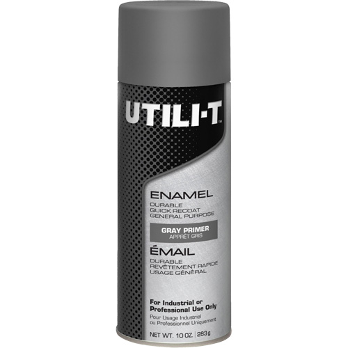 Peinture-&eacute;mail en a&eacute;rosol polyvalent UTILI-T, Appr&ecirc;t gris, 10 oz/283 g, Canette a&eacute;rosol Cintas