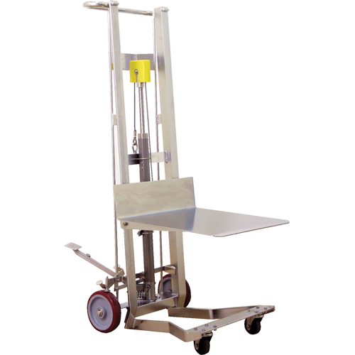 Hydraulic Platform Lift Stacker, Foot Pump Operated, 750 lbs. Capacity, 54" Max Lift Cintas